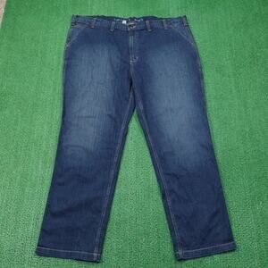 Carhartt Jeans Mens 48x32 Blue Relaxed Fit Rugged Flex Straight Workwear Denim